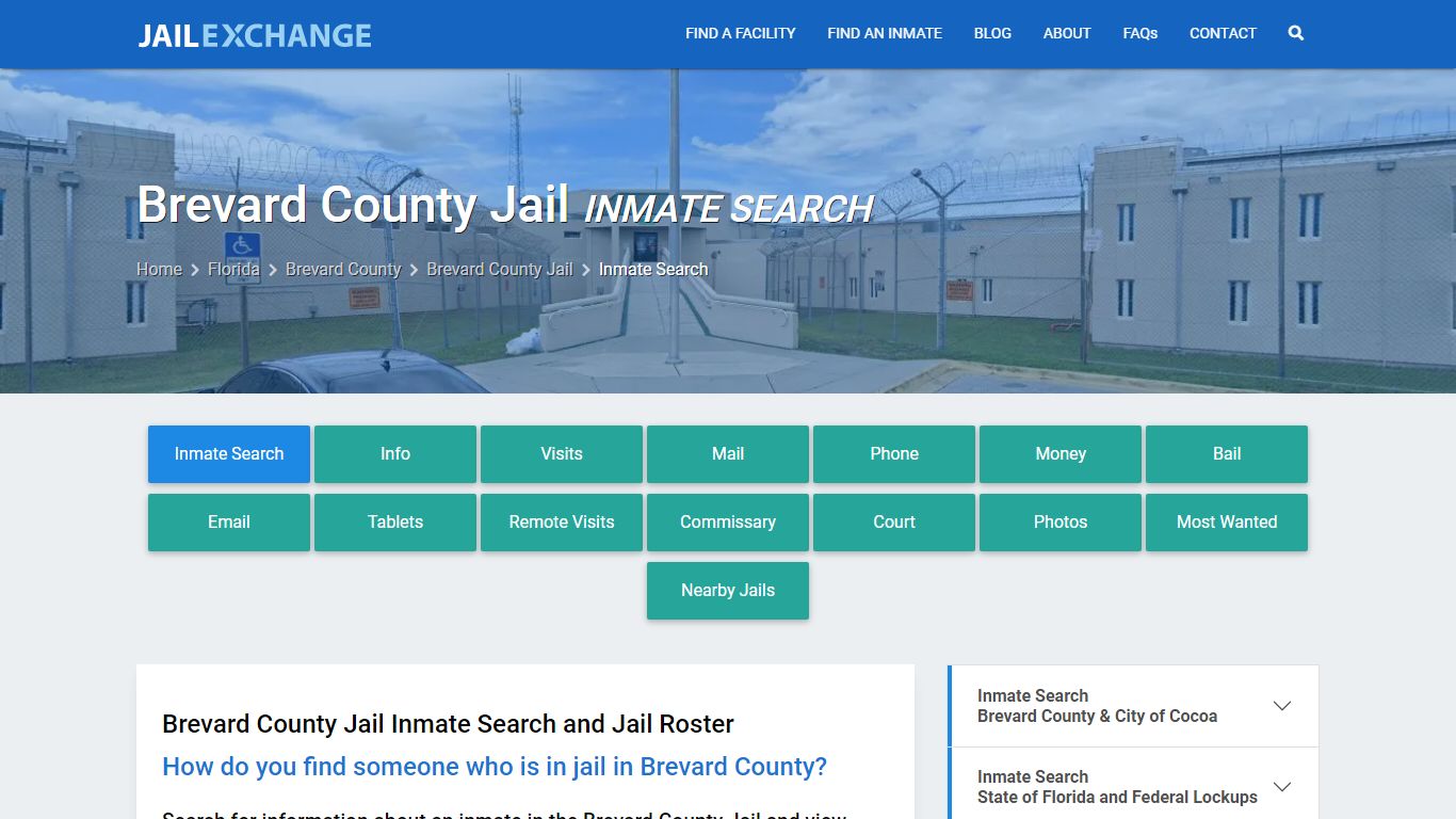 Inmate Search: Roster & Mugshots - Brevard County Jail, FL - Jail Exchange